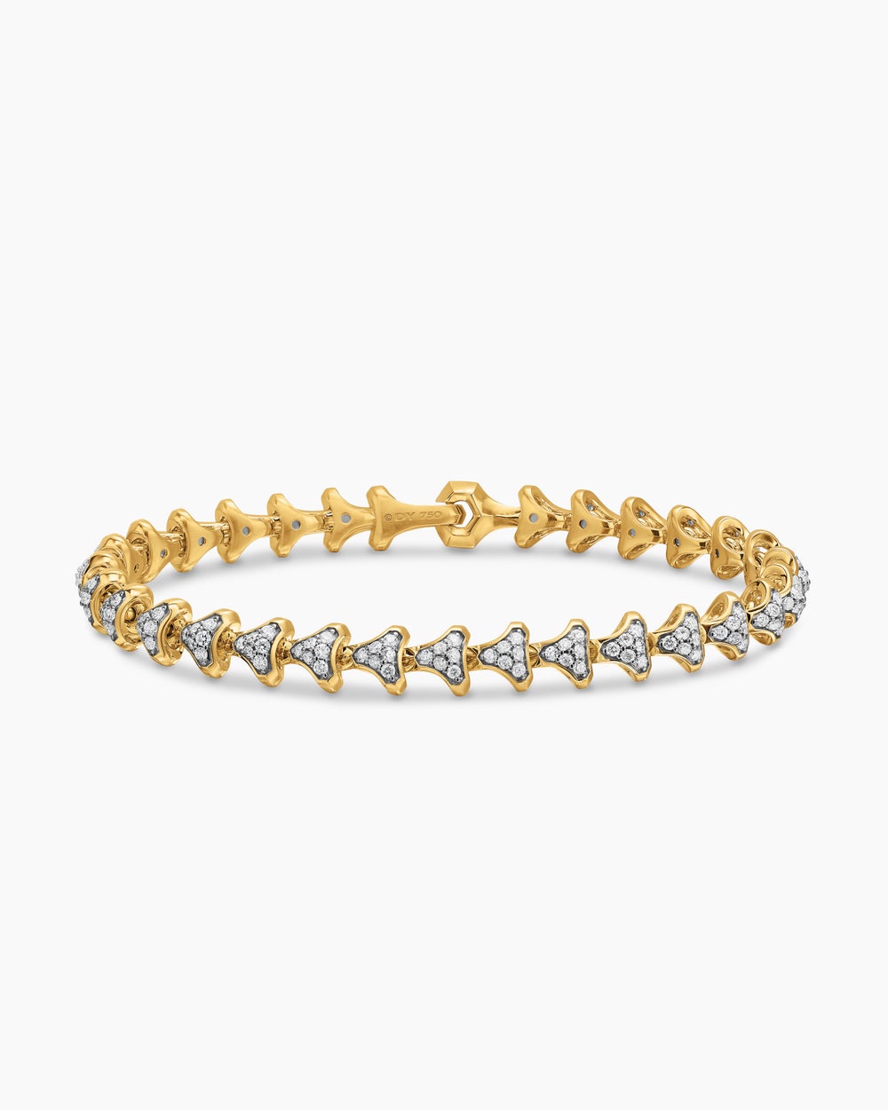 Bracelet à maillons Armory® en or jaune 18 carats avec diamants, 7,5 mm hommes