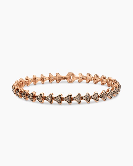 Armory® Link Bracelet in 18K Rose Gold with Cognac Diamonds, 7.5mm