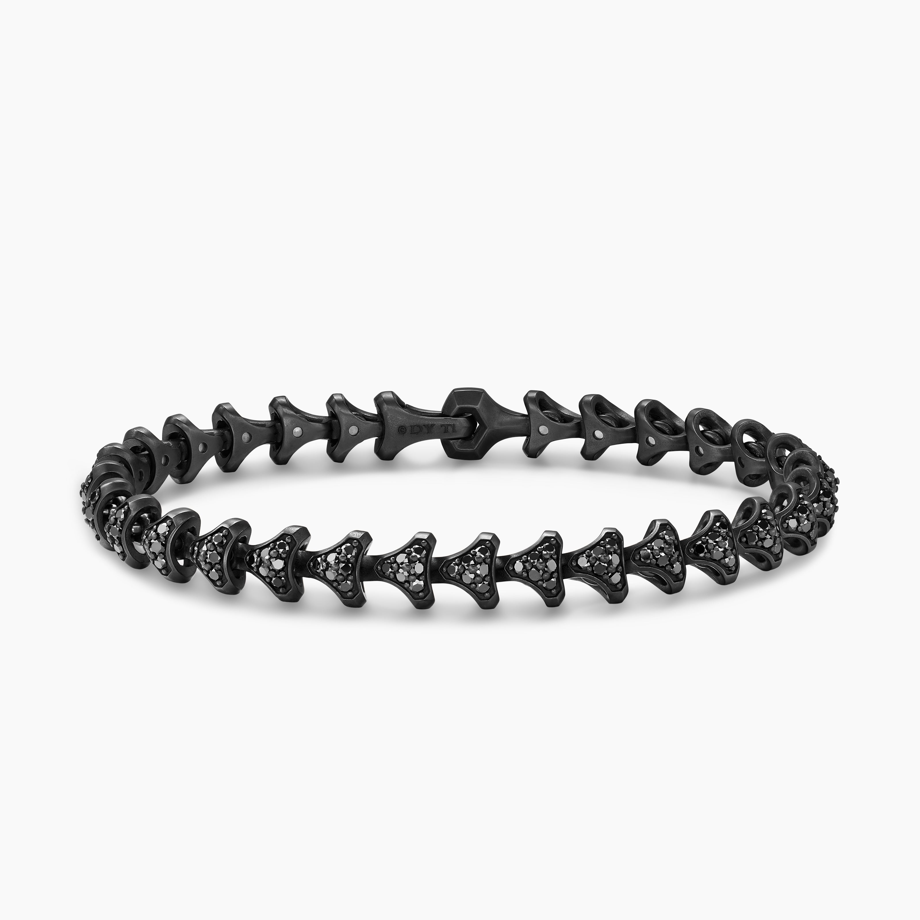Mens Armory Link Bracelet in Black Titanium, 7.5mm