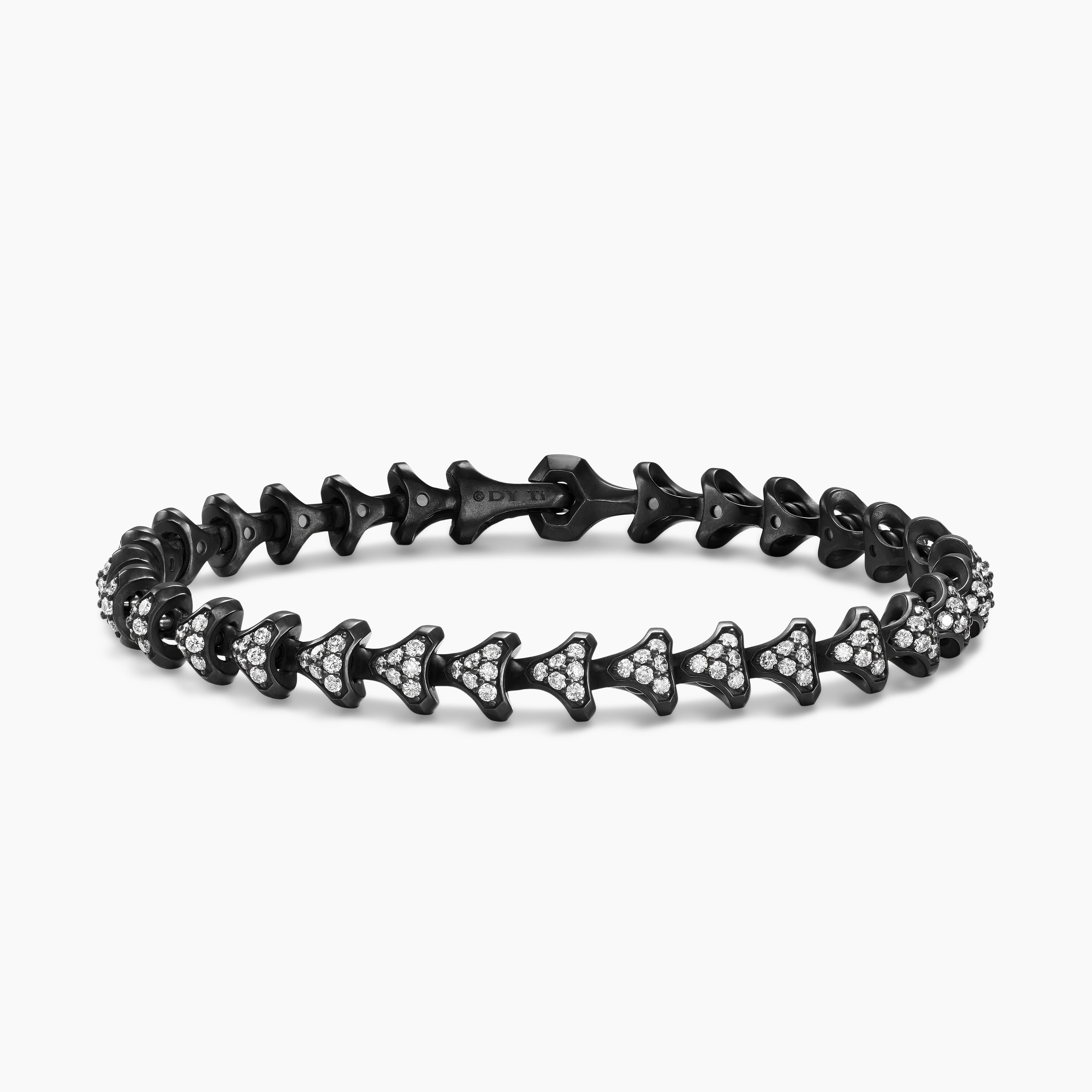 Mens Armory Link Bracelet in Black Titanium, 7.5mm