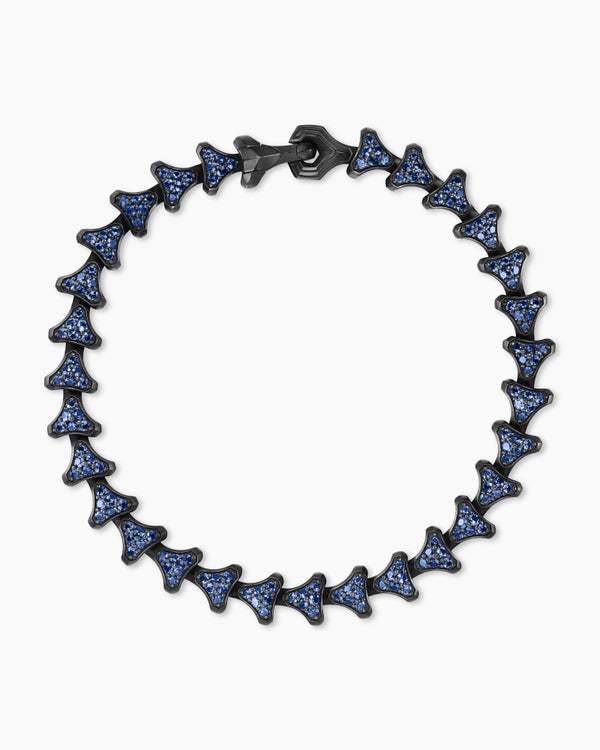 Armory® Link Bracelet in Black Titanium with Sapphires, 7.5mm