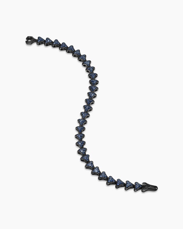 Armory® Link Bracelet in Black Titanium with Sapphires, 7.5mm