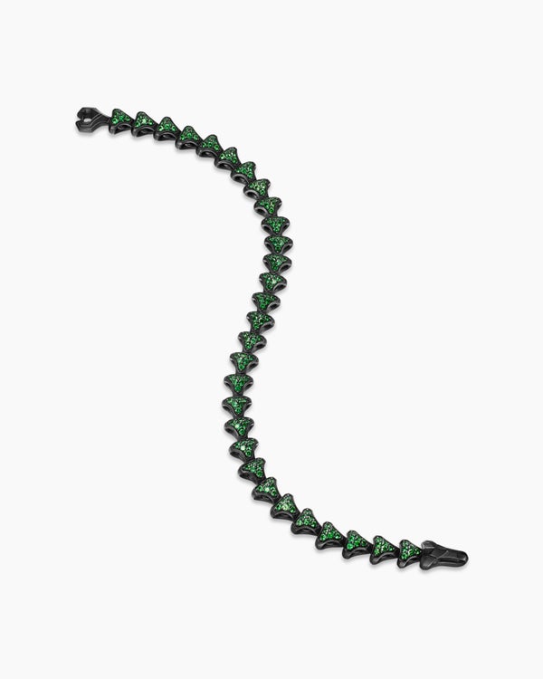 Armory® Link Bracelet in Black Titanium with Tsavorites, 7.5mm