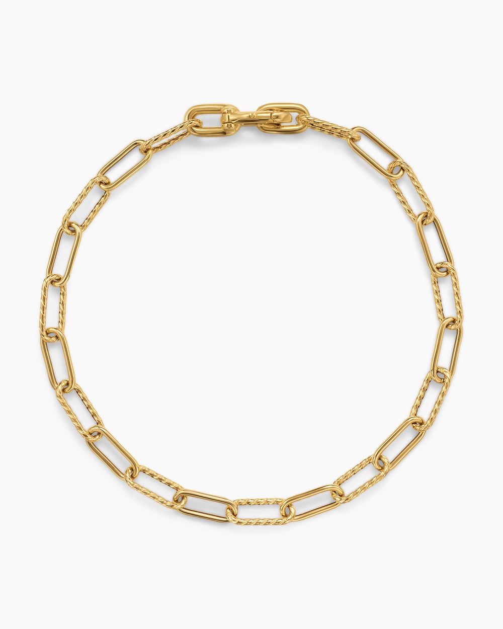 Mens DY Madison Chain Bracelet in 18ct Yellow Gold, 4mm