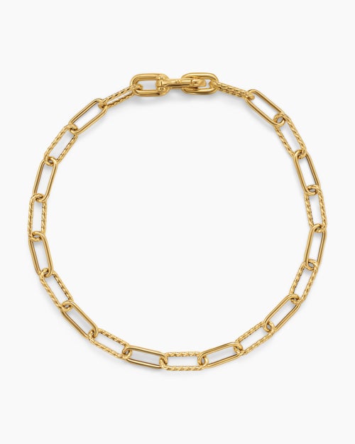 Mens DY Madison Chain Bracelet in 18K Yellow Gold, 4mm