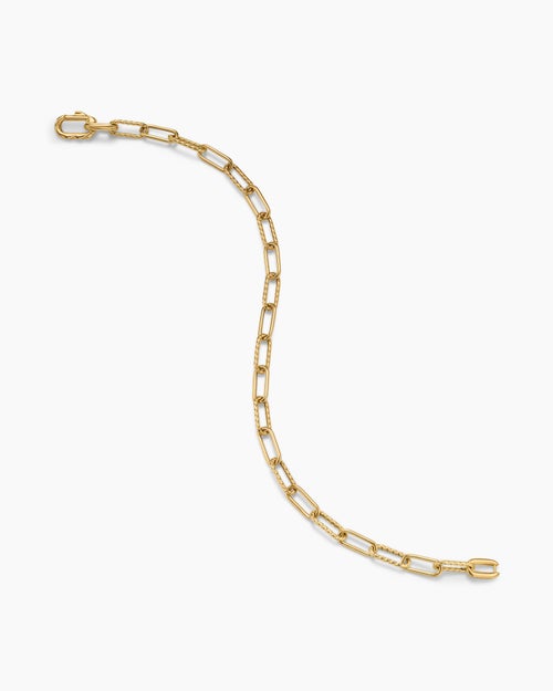 Mens DY Madison Chain Bracelet in 18K Yellow Gold, 4mm