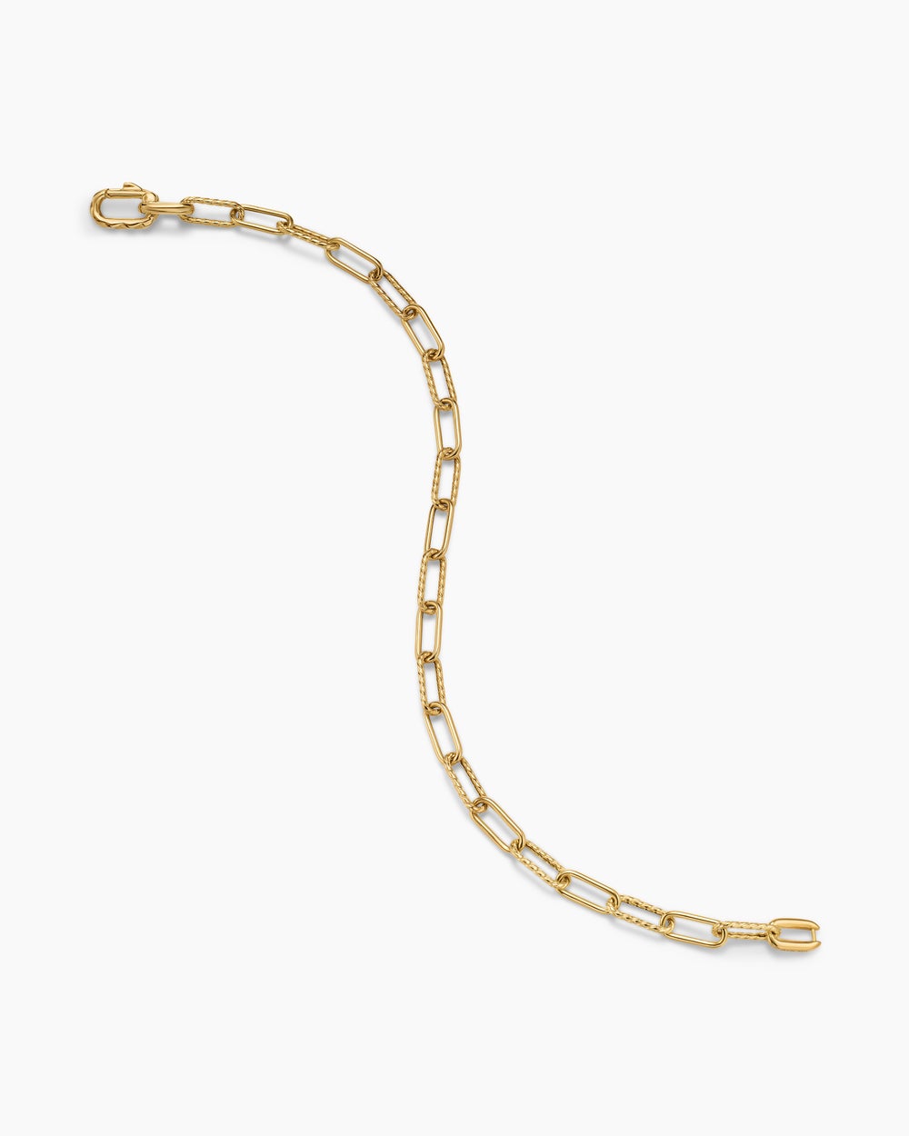 Mens DY Madison Chain Bracelet in 18ct Yellow Gold, 4mm