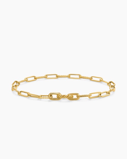 Mens DY Madison Chain Bracelet in 18K Yellow Gold, 4mm