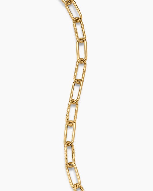Mens DY Madison Chain Bracelet in 18K Yellow Gold, 4mm
