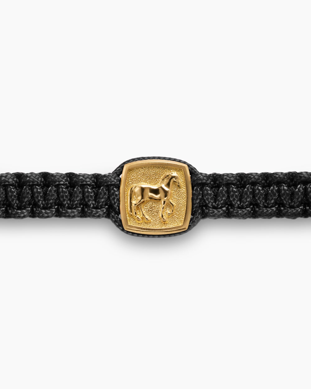 Bracelet à motif intercalé tissé avec cheval Petrvs en or jaune 18 carats, 11,9 mm pour hommes