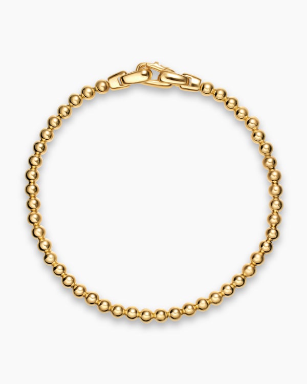 Spiritual Beads Metal Bead Bracelet in 18K Yellow Gold, 4mm