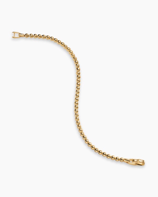 Spiritual Beads Metal Bead Bracelet in 18K Yellow Gold, 4mm