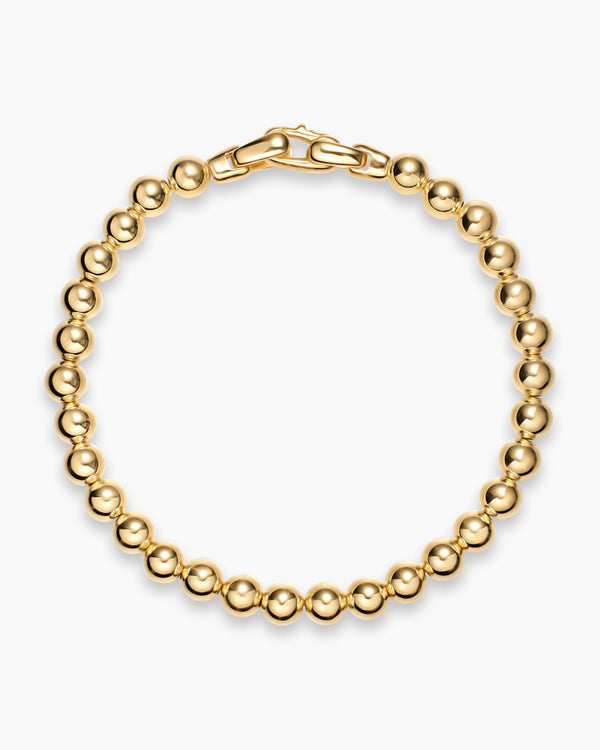 Spiritual Beads Metal Bead Bracelet in 18K Yellow Gold, 6mm