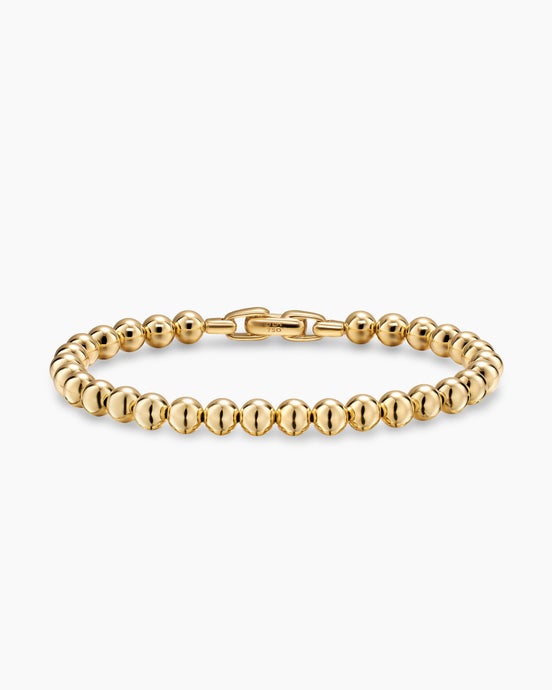 Spiritual Beads Metal Bead Bracelet in 18K Yellow Gold, 6mm