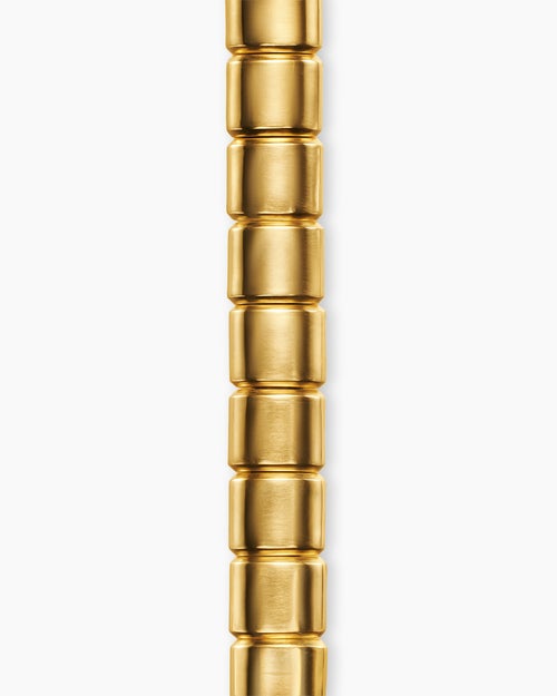 Mens Spiritual Beads Flat Bead Bracelet in 18K Yellow Gold, 8mm
