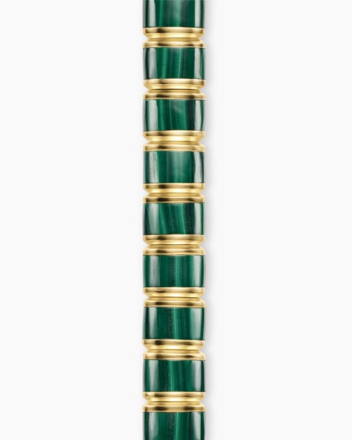 Mens Spiritual Beads Flat Bead Bracelet in 18K Yellow Gold, 8mm