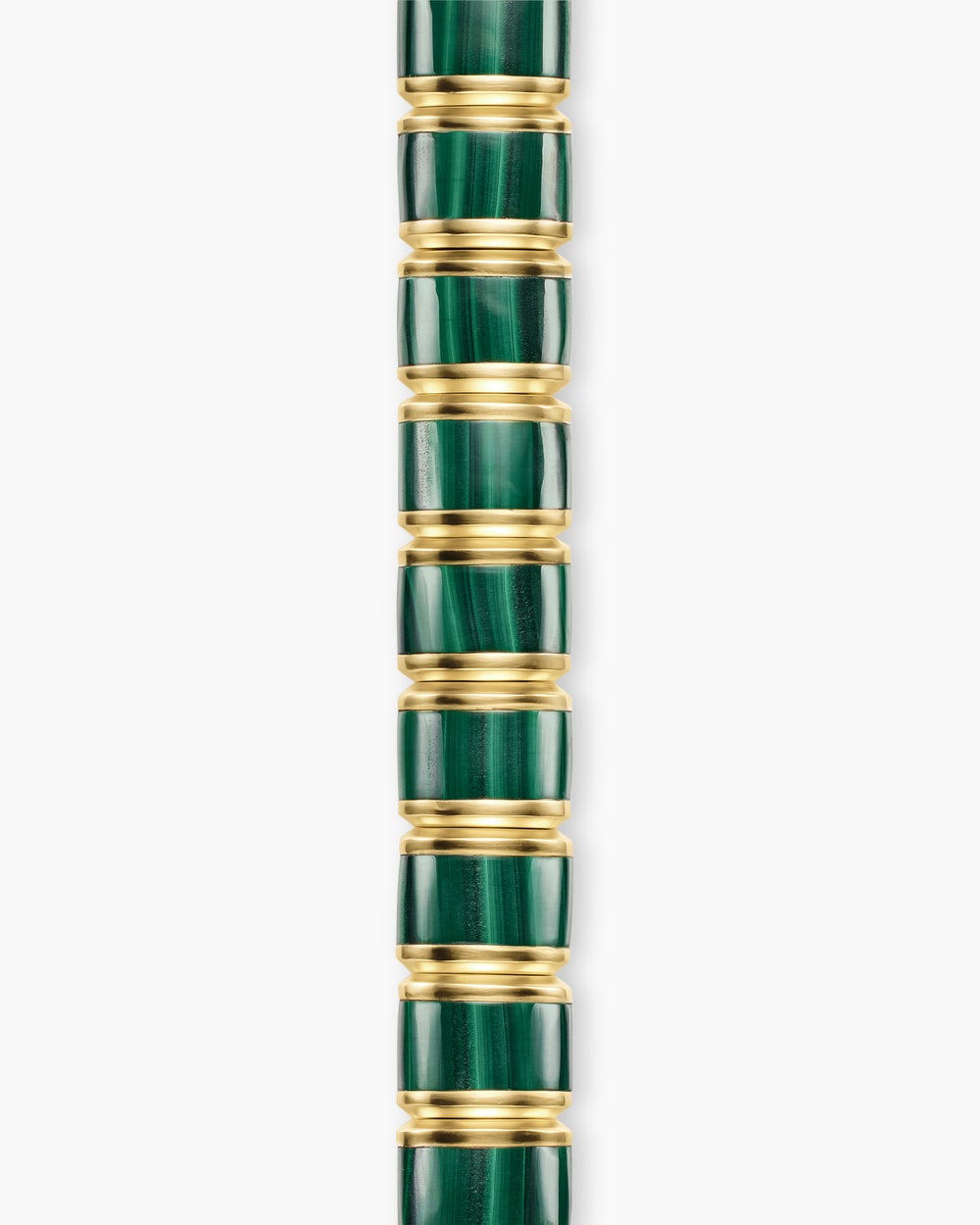 Mens Spiritual Beads Flat Bead Bracelet in 18K Yellow Gold, 8mm
