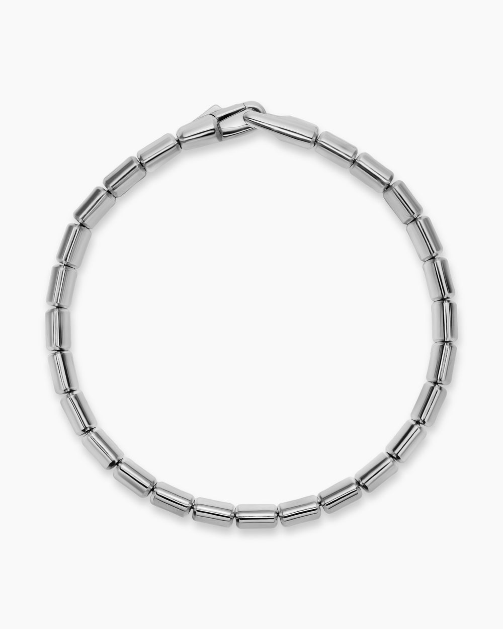 Bracelet Spiritual Beads avec perle plate en argent massif, 8 mm homme