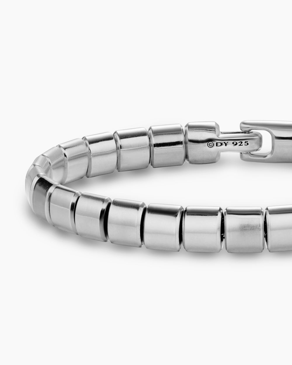Bracelet Spiritual Beads avec perle plate en argent massif, 8 mm homme