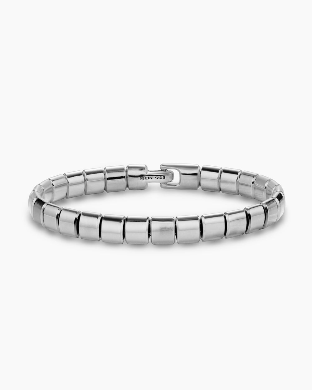 Bracelet Spiritual Beads avec perle plate en argent massif, 8 mm homme