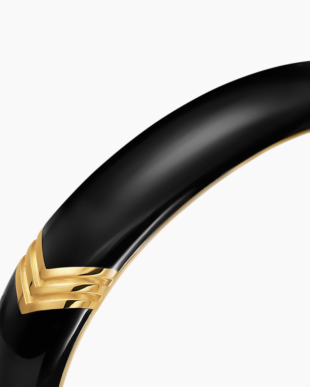 Mens Chevron Bold Cuff Bracelet in 18K Yellow Gold, 12mm
