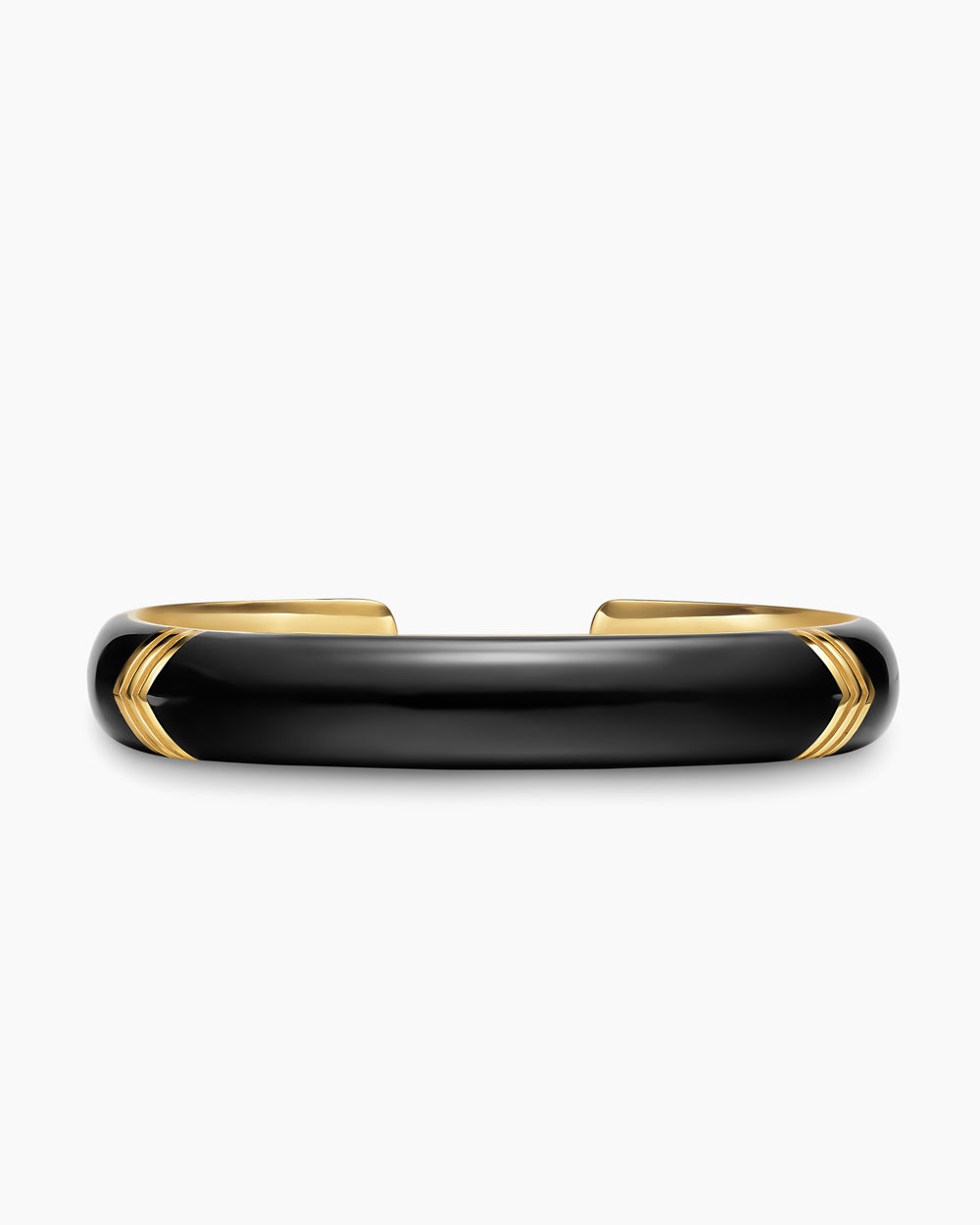Mens Chevron Bold Cuff Bracelet in 18K Yellow Gold, 12mm
