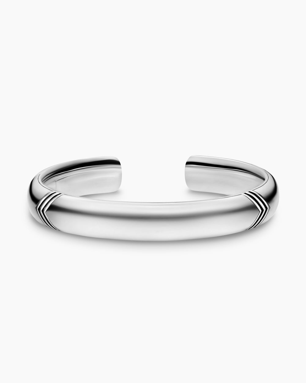 Bracelet-manchette audacieux Chevron en argent sterling, 12 mm hommes