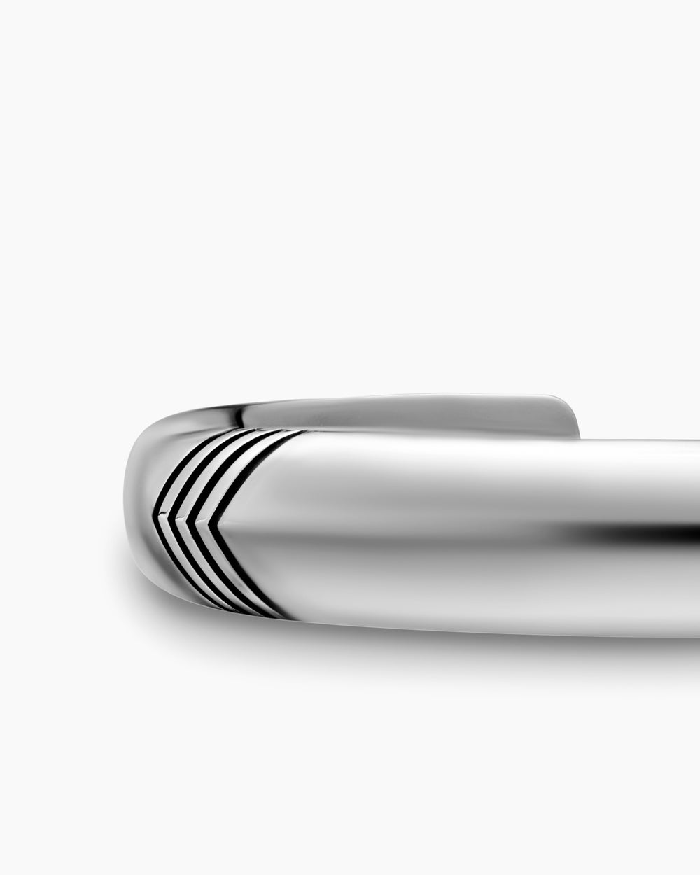 Bracelet-manchette audacieux Chevron en argent sterling, 12 mm hommes