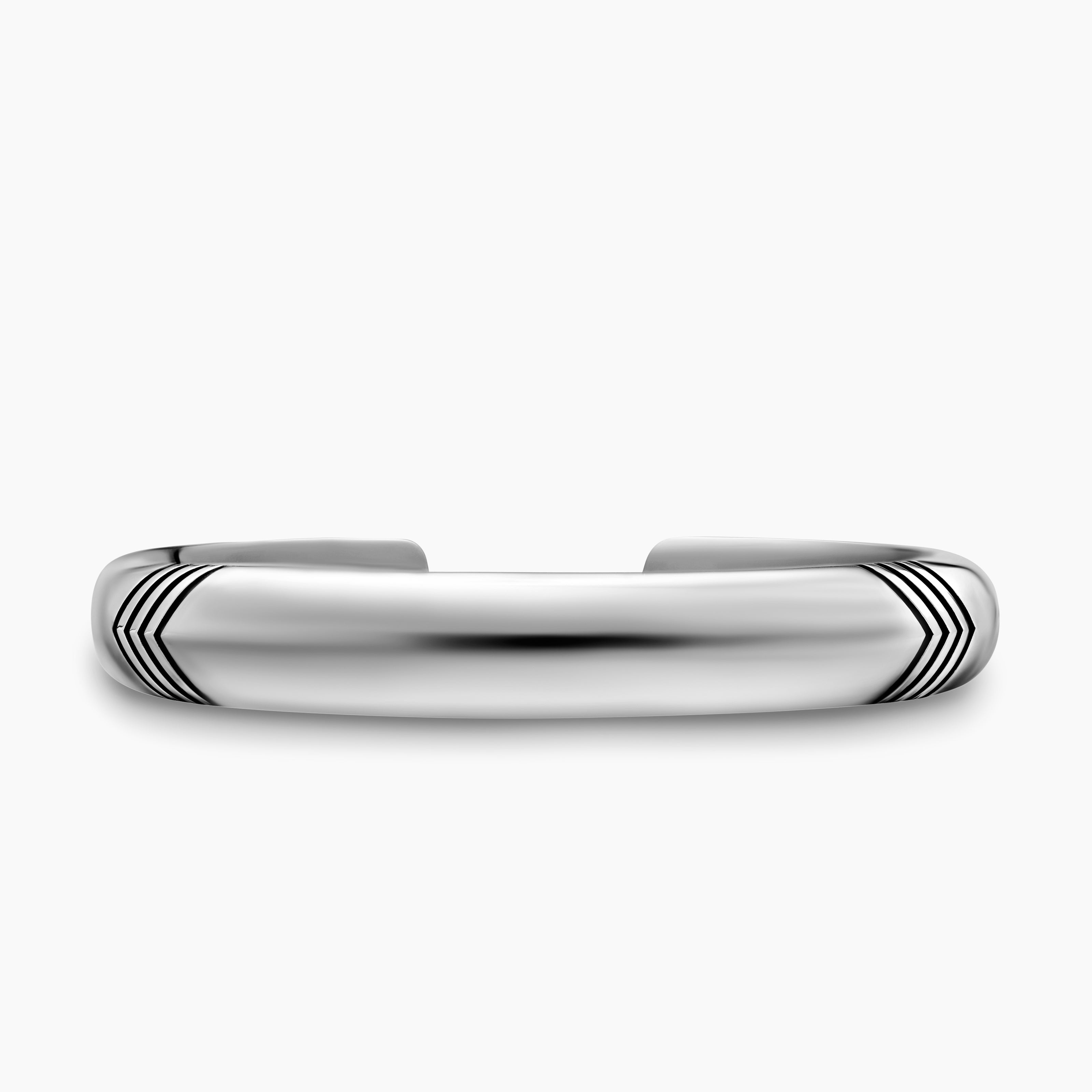 Bracelet manchette Chevron &eacute;pais en argent massif, 12 mm homme 