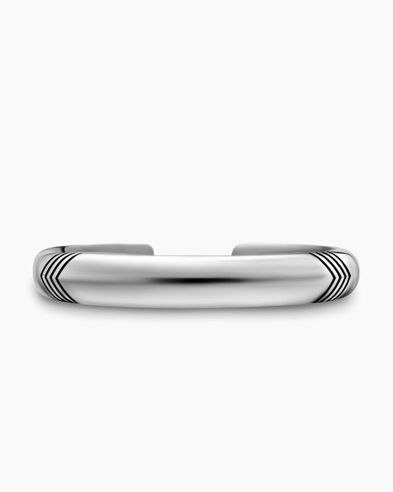 Chevron Bold Cuff Bracelet in Sterling Silver, 12mm
