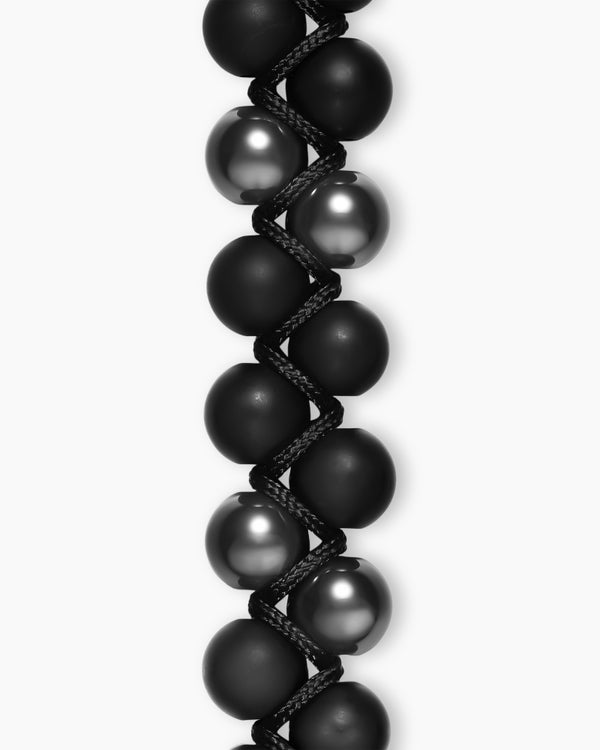 Bracelet tressé à deux rangs Spiritual Beads avec argent sterling, 8 mm