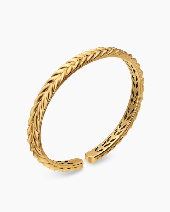 Chevron Flex Bracelet in 18K Yellow Gold, 6.4mm