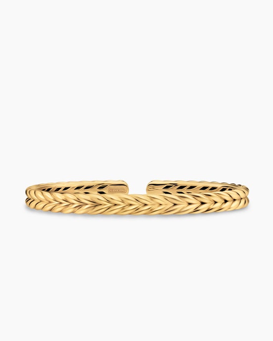 Chevron Flex Bracelet in 18K Yellow Gold, 6.4mm