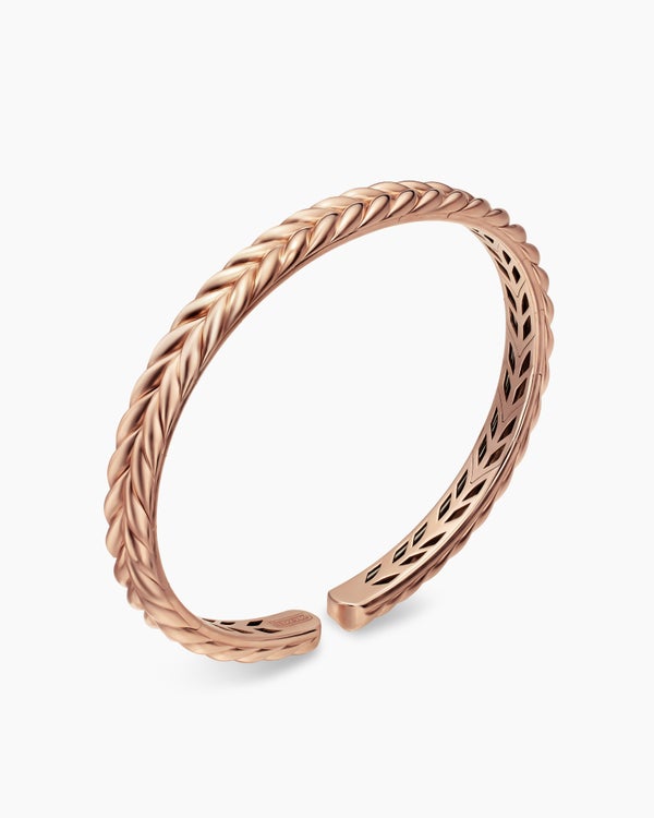 Bracelet Chevron Flex en or rose 18 carats, 6,4 mm