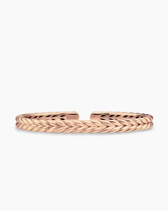 Chevron Flex Bracelet in 18K Rose Gold, 6.4mm