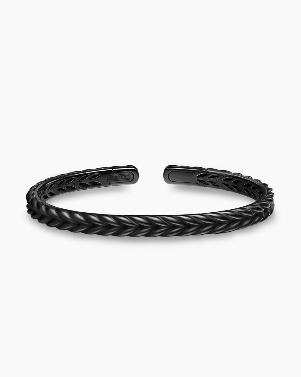 Bracelet Chevron Flex en titane noir, 6,4 mm hommes