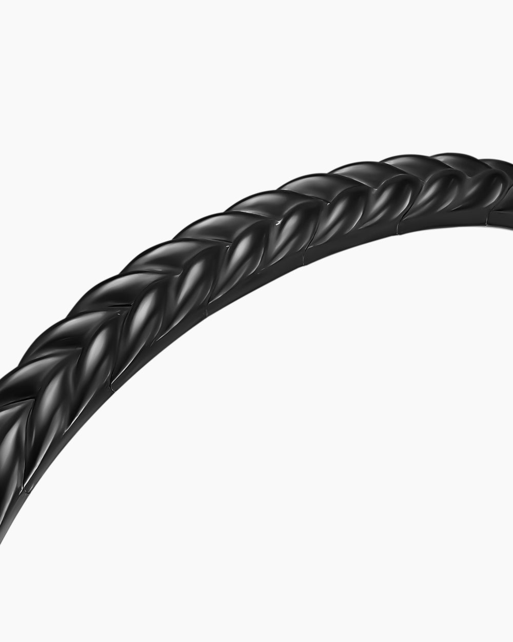 Bracelet Chevron Flex en titane noir, 6,4 mm hommes