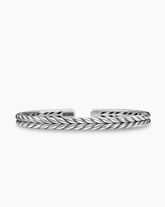 Chevron Flex Bracelet in Sterling Silver, 6.4mm