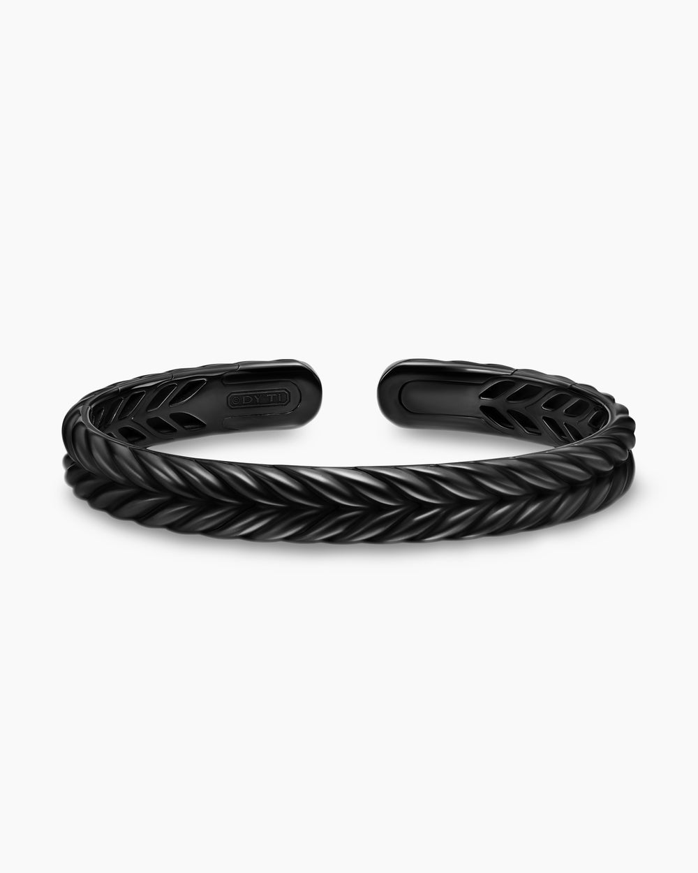 Bracelet Chevron Flex en titane noir, 10 mm homme