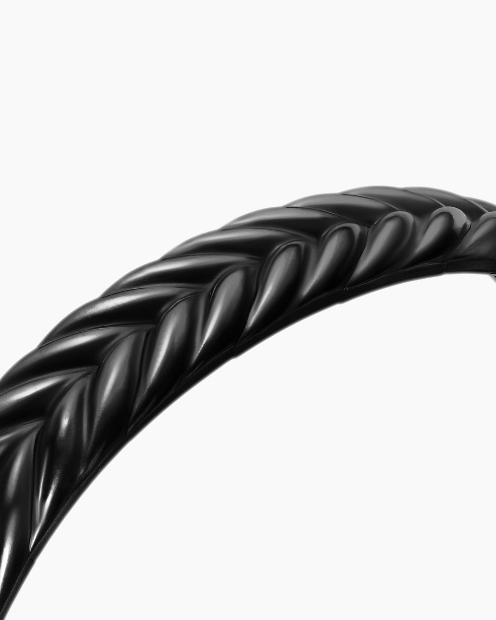 Bracelet Chevron Flex en titane noir, 10 mm homme