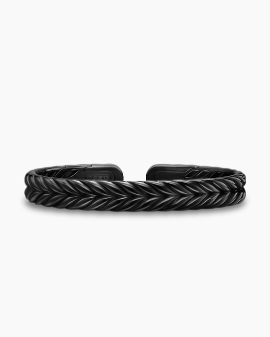 Chevron Flex Bracelet in Black Titanium, 10mm