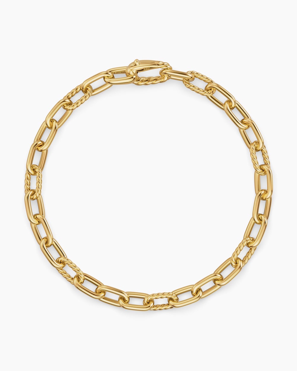Mens DY Madison Chain Bracelet in 18K Yellow Gold, 6mm
