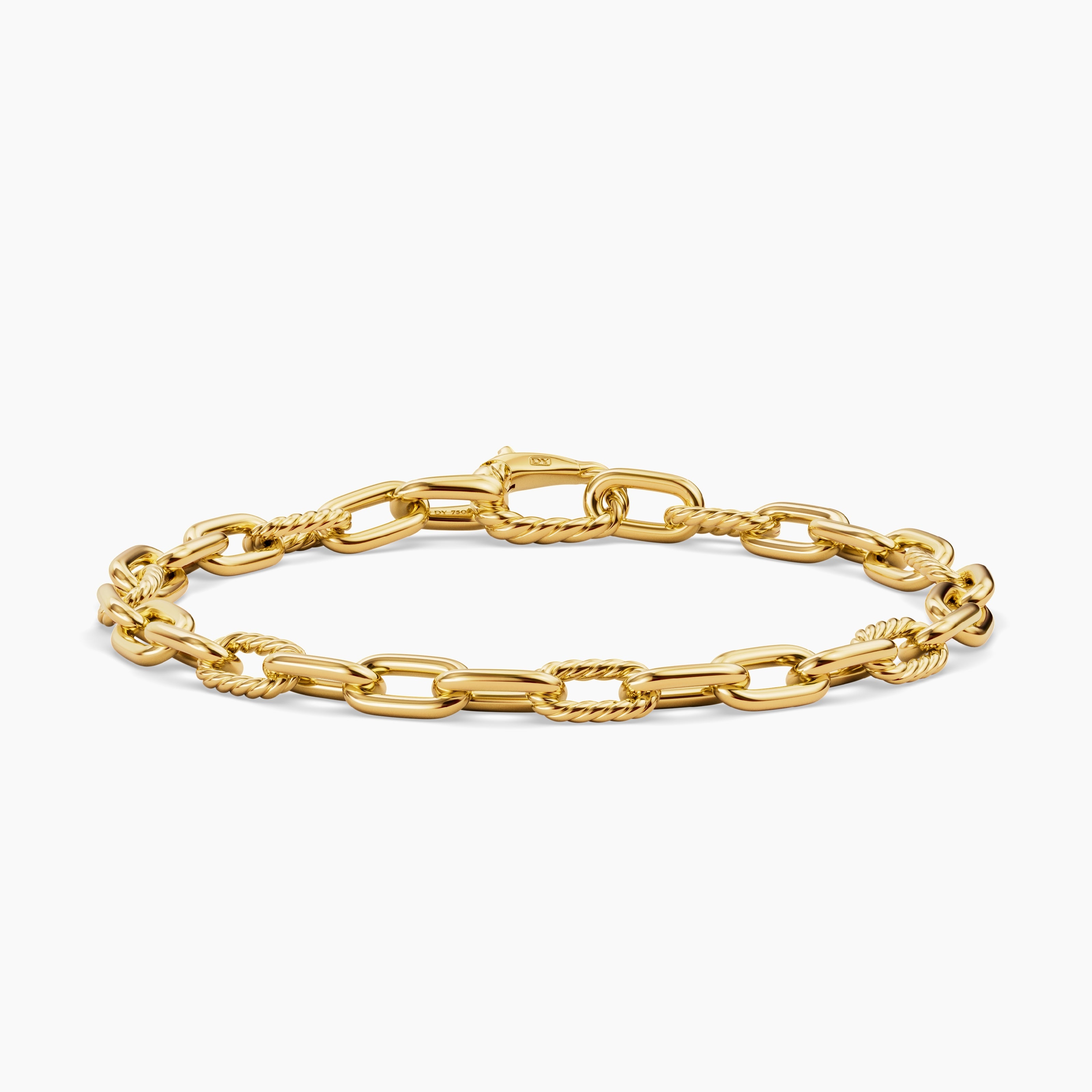 Mens DY Madison Chain Bracelet in 18K Yellow Gold, 6mm