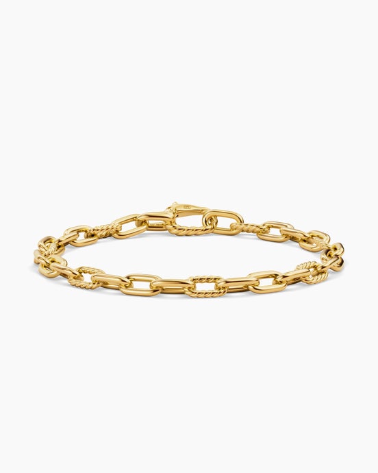 Bracelet chaîne DY Madison® en or jaune 18 carats, 6 mm