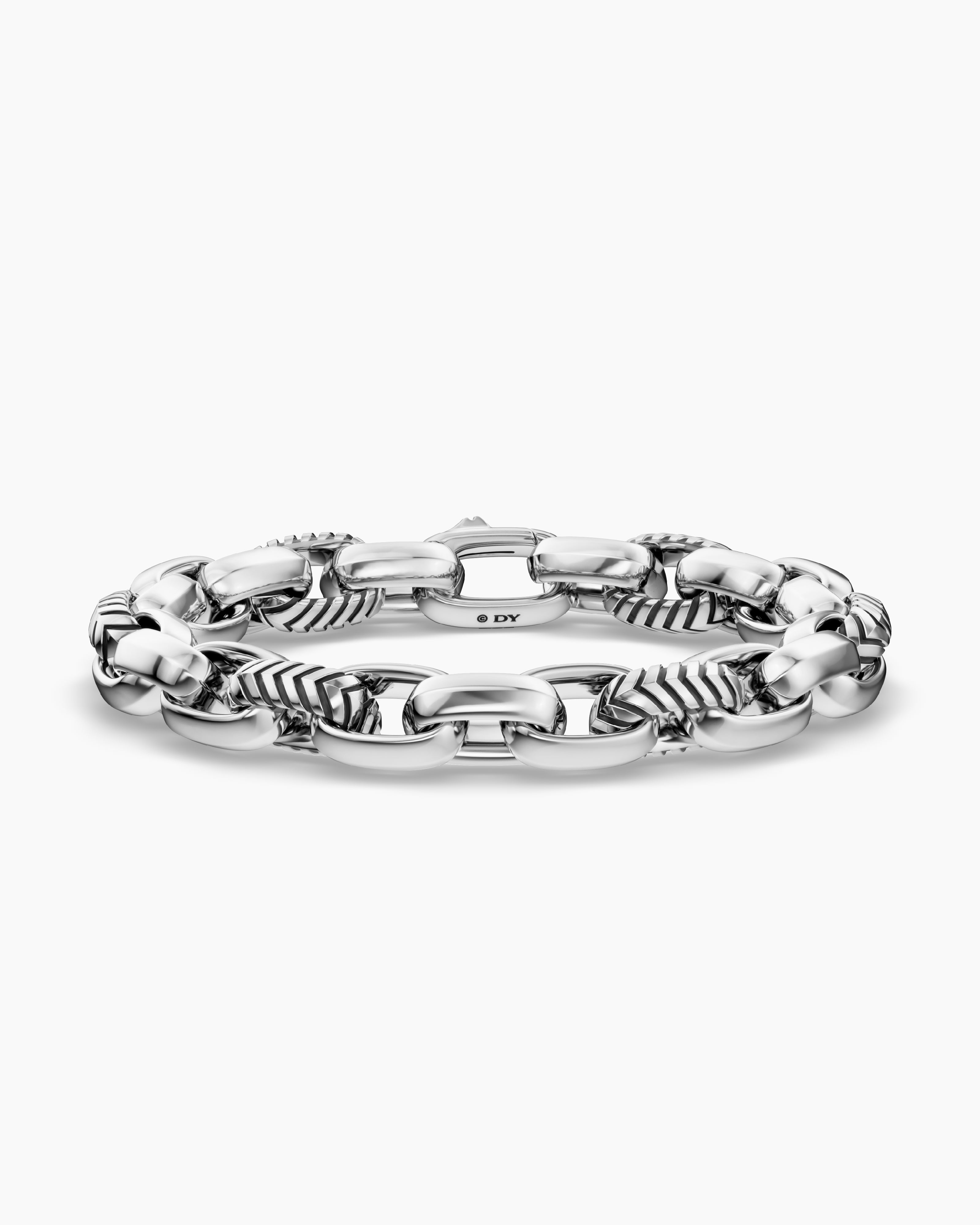 10mm Chevron Oval Link Bracelet in Sterling Silver | David Yurman