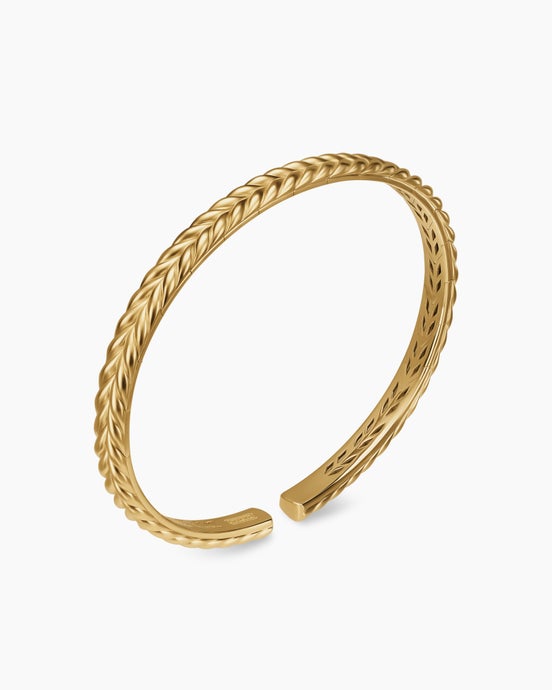 Chevron Flex Bracelet in 18K Yellow Gold, 5.2mm
