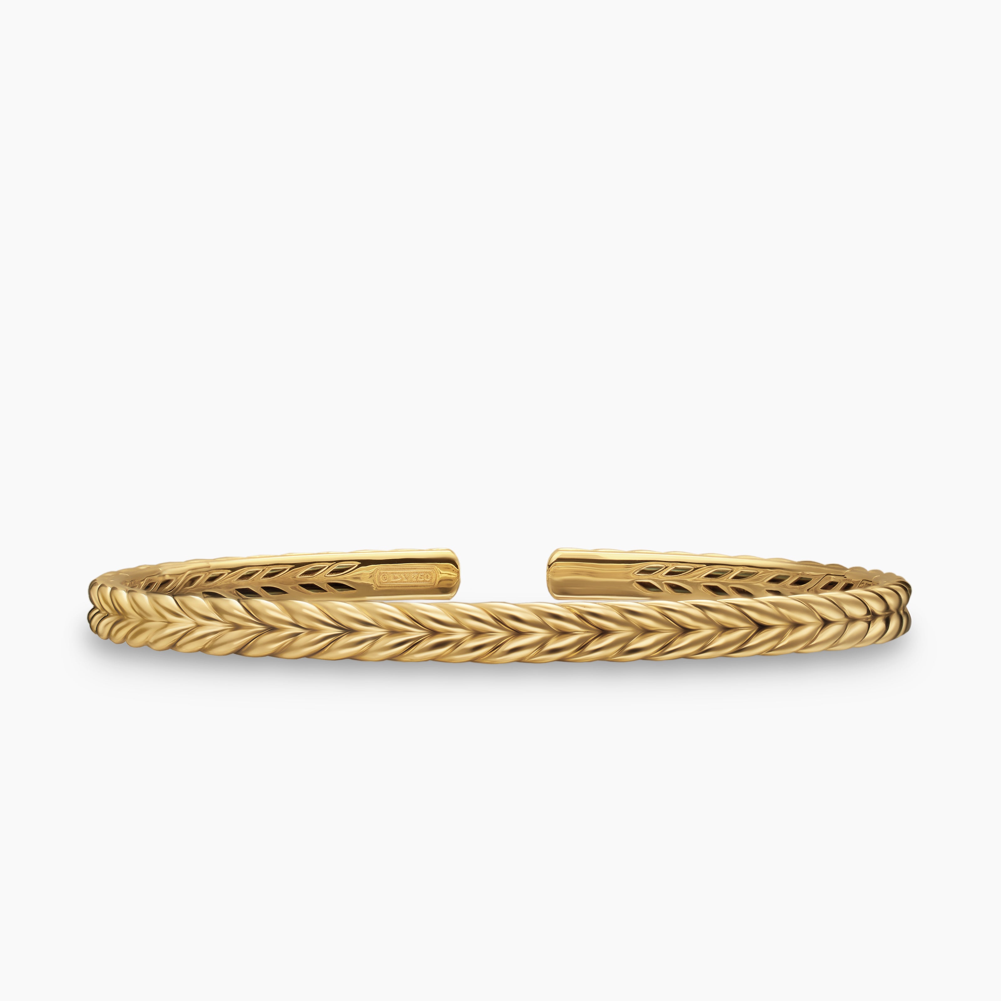 Mens Chevron Flex Bracelet in 18K Yellow Gold, 5.2mm