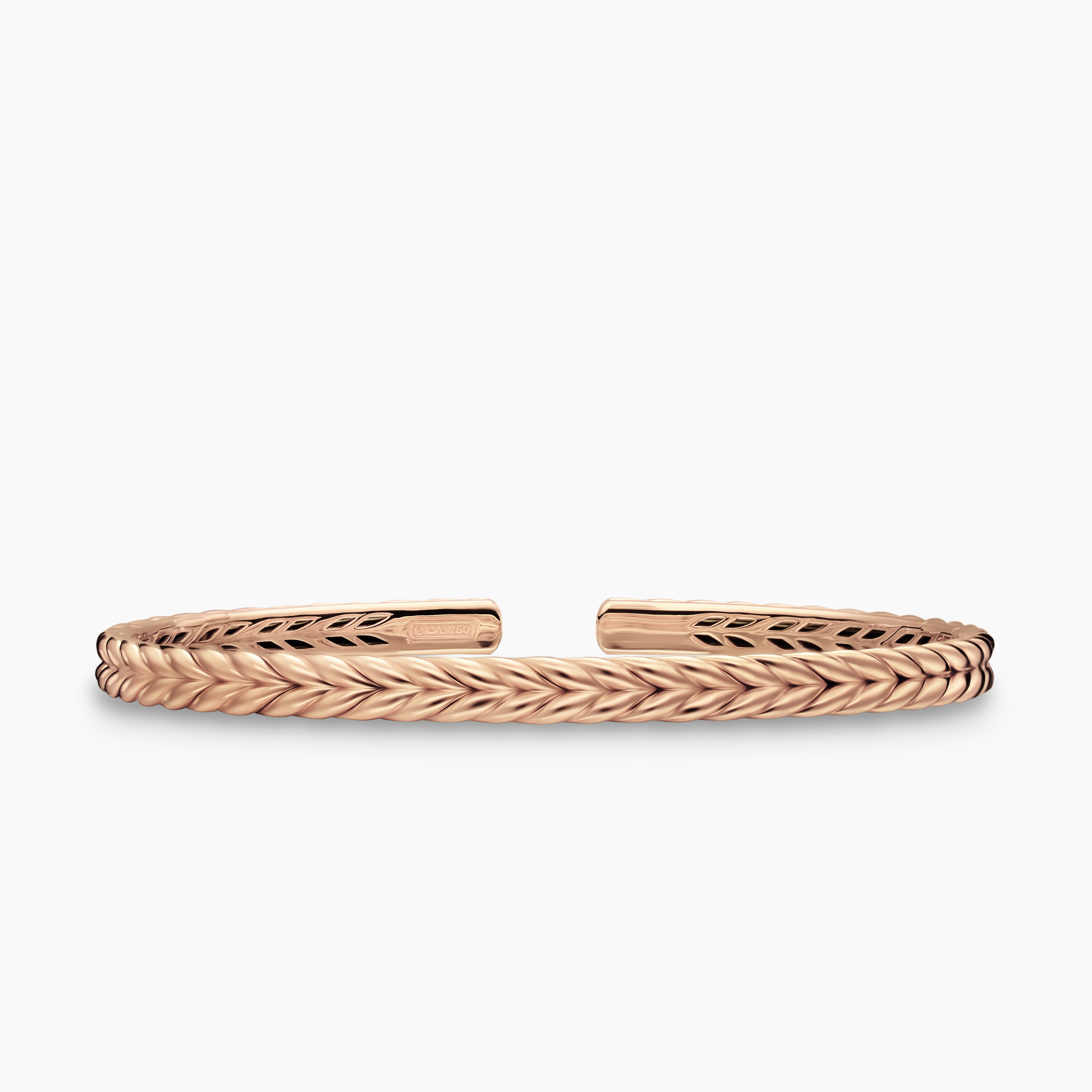 Mens Chevron Flex Bracelet in 18K Rose Gold, 5.2mm