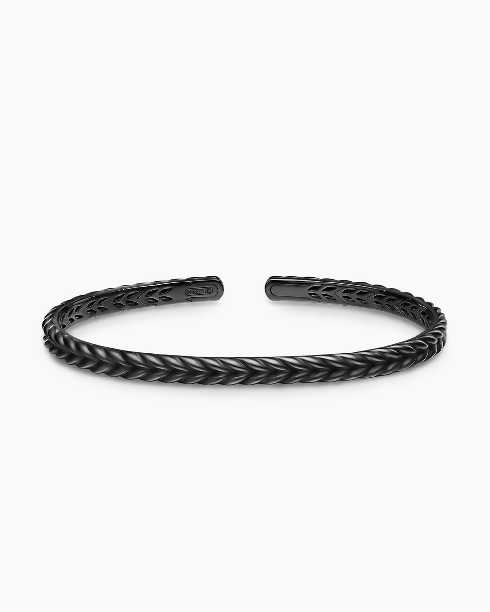 Mens Chevron Flex Bracelet in Black Titanium, 5.2mm
