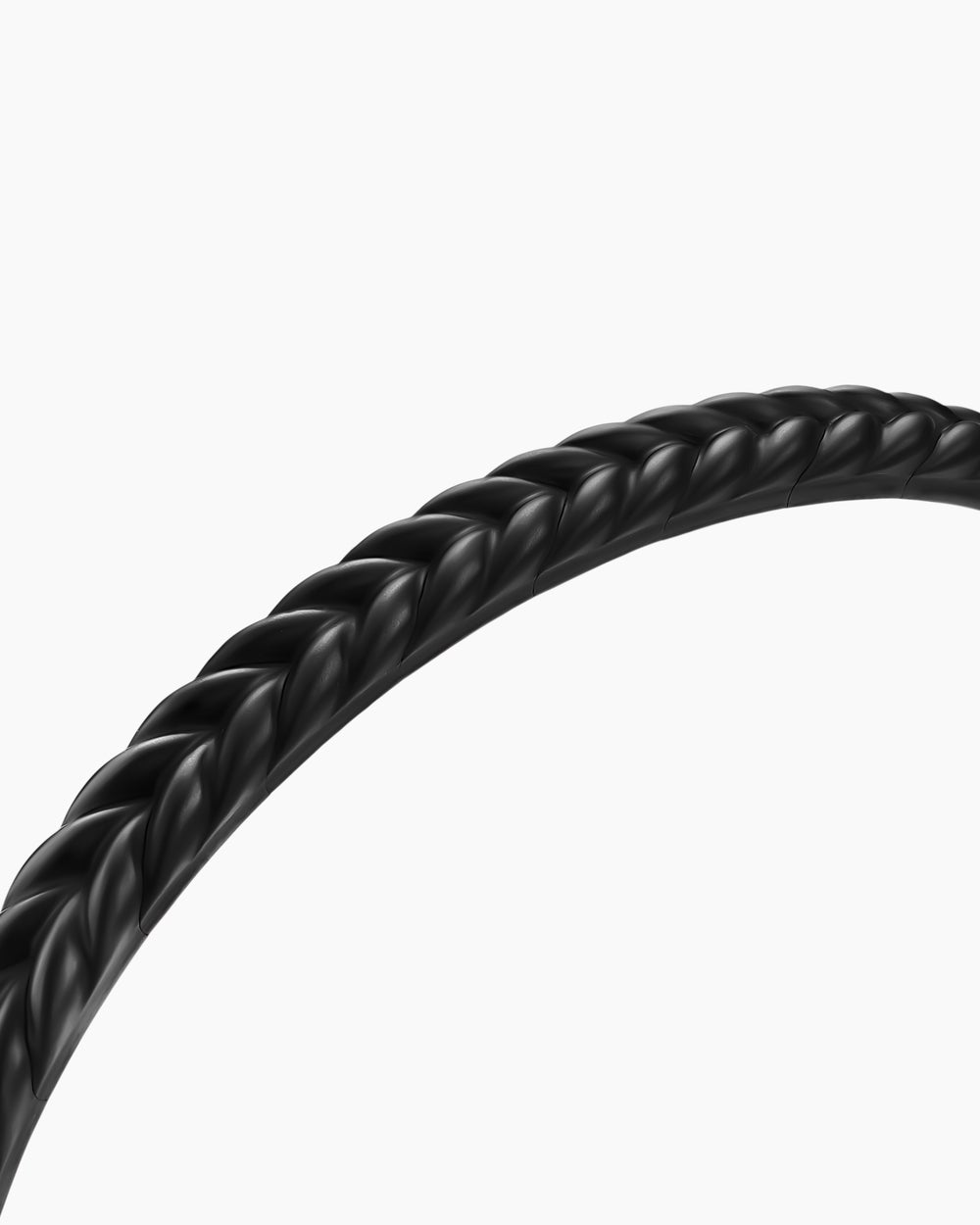 Mens Chevron Flex Bracelet in Black Titanium, 5.2mm